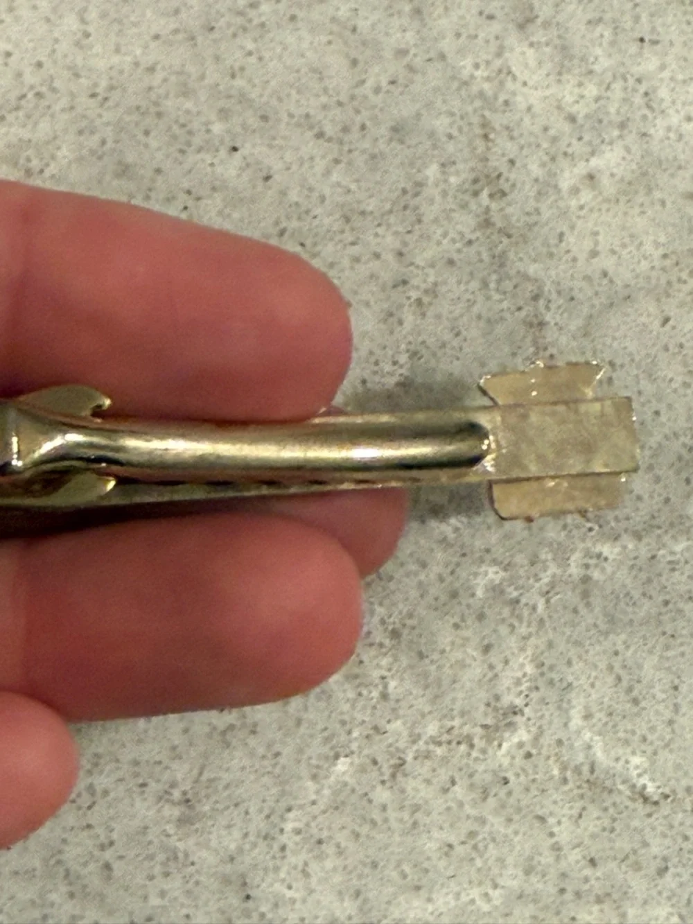 Rare vintage 1945 gold Tone Liberty Bell Tie Bar money clip accessory